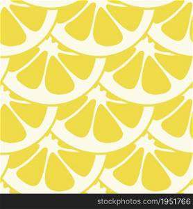 Seamless lemon slices pattern vector.. Seamless lemon slices pattern vector. Lemon slices on table handdrawn pattern.