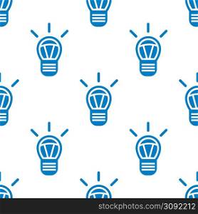 Seamless light bulb pattern on a white background. Seamless light bulb pattern