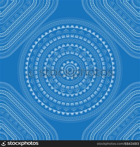 Seamless mandala pattern, vector illustration
