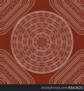 Seamless mandala pattern, vector illustration