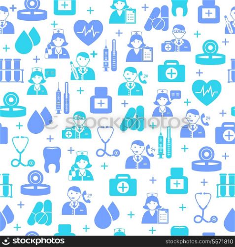 Seamless medical and healthcare pattern background vector illustration