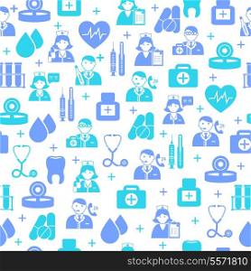 Seamless medical and healthcare pattern background vector illustration