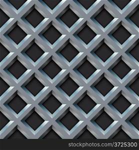 Seamless metal grill with diamond shape pattern vector illustration.