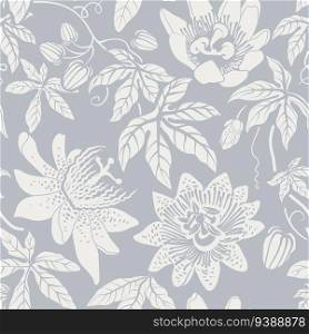 Seamless monochrome pattern with flowers. Wallpaper. Background with sketch climbing flowers. Retro graceful style. Design for textile, wallpaper, bed linen, paper, invitation, cover.. Seamless monochrome pattern with flowers. Wallpaper. Background with sketch climbing flowers. Retro graceful style. Design for textile, wallpaper, bed linen, paper, invitation, cover. Floral backdrop