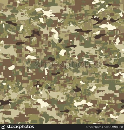 Seamless multi terrain camouflage pattern vector background tile