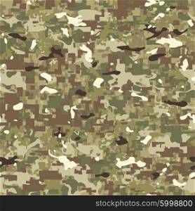 Seamless multi terrain camouflage pattern vector background tile