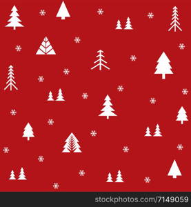 Seamless natural ornament on the Christmas theme, red winter card