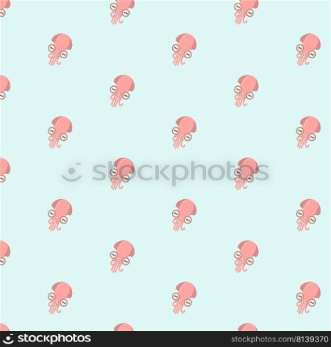 Seamless octopus pattern.  
