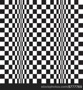 Seamless op art wave motion distortion pattern background. Vector Illustration.