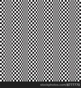 Seamless op art wave motion distortion pattern background. Vector Illustration.