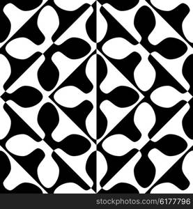 Seamless Oriental Ornament. Abstract Black and White Background. Vector Geometric Pattern. Seamless Oriental Ornament