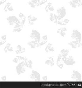 Seamless ornament from prints of leaves of chestnut on a white background.