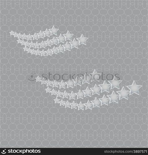 Seamless ornament. The template for the background, made of small stars and large stars
