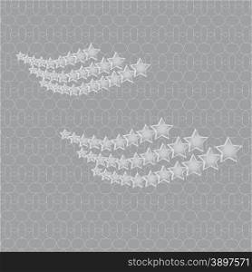 Seamless ornament. The template for the background, made of small stars and large stars