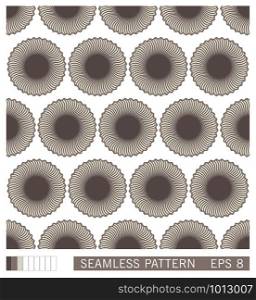 Seamless pattern. Abstract decoration from circles shapes. Monochrome stylized flowers. Vector texture design. Seamless pattern. Abstract decoration from circles shapes. Monochrome stylized flowers. Vector texture
