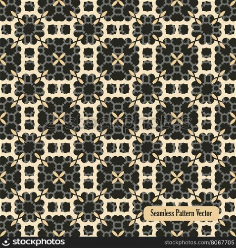 seamless pattern abstract floral forms design background vector illustration