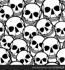 Seamless pattern abstract with skulls.