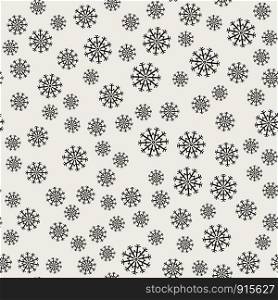 Seamless pattern background. Abstract and Classical concept. Geometric creative design stylish theme. Illustration vector. Black and white color. Snowflake ice for Christmas day