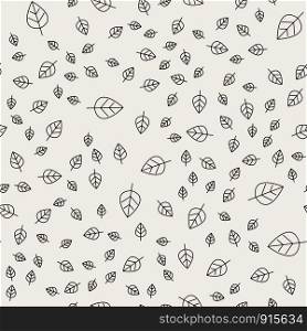 Seamless pattern background. Abstract and Classical concept. Geometric creative design stylish theme. Illustration vector. Black and white color. Leaf shape for Nature and Environment day
