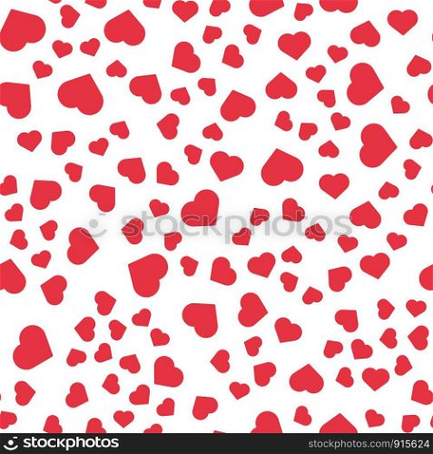 Seamless pattern background. Abstract and Modern concept. Geometric creative design stylish theme. Illustration vector. Red and white color. Heart shape
