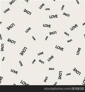 Seamless pattern background. Modern abstract and Classical antique concept. Geometric creative design stylish theme. Illustration vector. Black and white color. Love text for Valentines day shape
