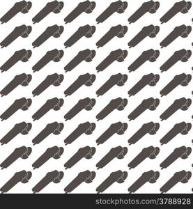 Seamless pattern background of grinder on white