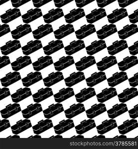 Seamless pattern background of toolbox on white baclground