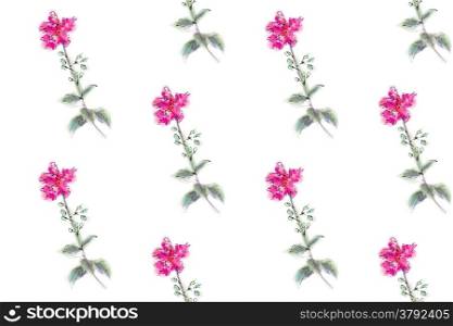 Seamless pattern background of water color flower,vector