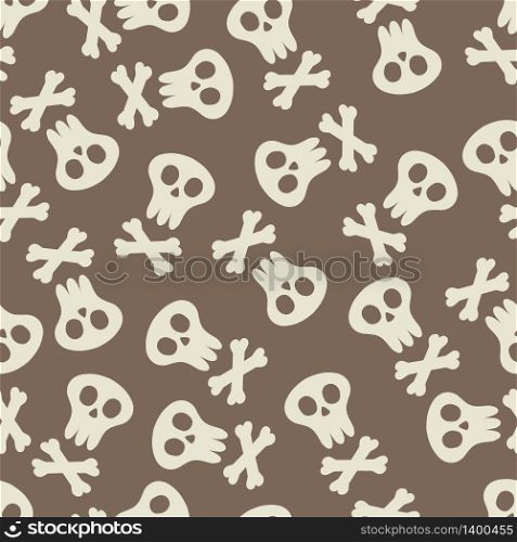 Seamless pattern background skull and bones