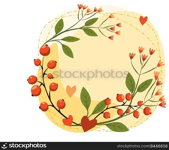 Seamless pattern background vector illustration of branches with leaves and berries for decoration. Seamless pattern background vector illustration of branches with leaves berries for decoration