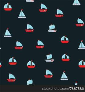 Seamless Pattern Background with Children s Cute ship. Vector Illustration EPS10. Seamless Pattern Background with Children s Cute ship. Vector Illustration
