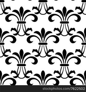 Seamless pattern background with decorative floral elements and embellishments