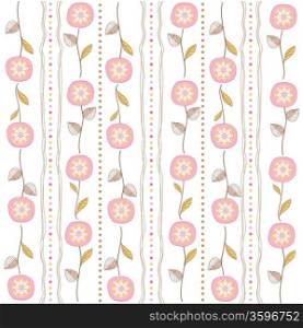seamless pattern background with flowers, in vector format