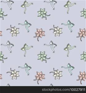 Seamless pattern background with handdrawn bows vector illustration.. Seamless pattern background with handdrawn bows vector illustration