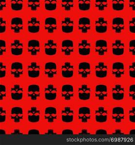 Seamless pattern background with skulls grunge, designed for textiles, wrapping paper or other printing products. Vector illustration.. Seamless pattern background with skulls, grunge vector design