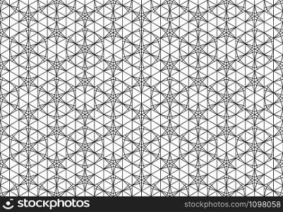 Seamless pattern based on Japanese ornament Kumiko.Black and white.. Seamless pattern based on Japanese ornament Kumiko
