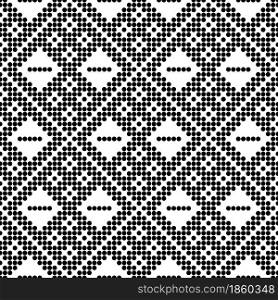 Seamless pattern based on Japanese traditiolal craft kogin .Circles .. Seamless pattern based on Japanese traditiolal craft kogin .