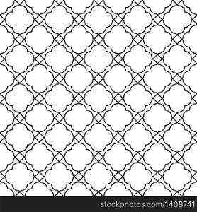 Seamless pattern based on japanese woodwork art.Black and white color.Great design for any purposes. Average thickness lines.. Seamless pattern based on japanese woodwork art.Black and white color.