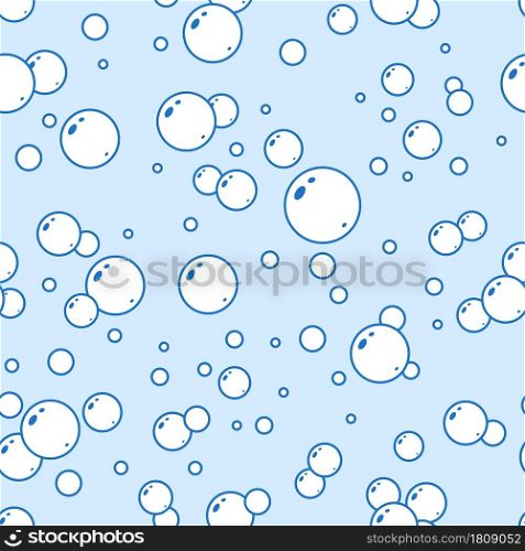 Seamless pattern bubbles. Water air bubble texture, linear soap shampoo foam circles blue background, washing and clean, boiling elements. Decor textile wrapping paper wallpaper vector print or fabric. Seamless pattern bubbles. Water air bubble texture, linear soap foam circles blue background, washing and clean, boiling elements. Decor textile wrapping paper wallpaper vector print or fabric