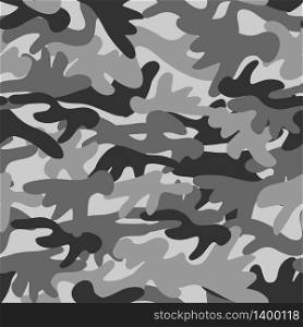 Seamless pattern camouflage background. Vector print in dark black and grey colors. Seamless pattern camouflage abstraction print factory vector