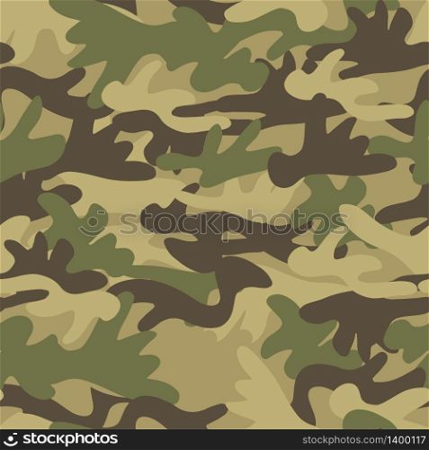 Seamless pattern camouflage background. Vector print in dark forest green colors. Seamless pattern camouflage abstraction print factory vector