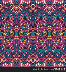 Seamless pattern carnival ornament. Festival decorative colorful intricate abstract surface fill. ethnic seamless pattern ornamental