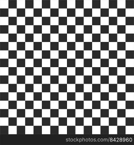 Seamless pattern checkered black and white squares. Isolated on white background