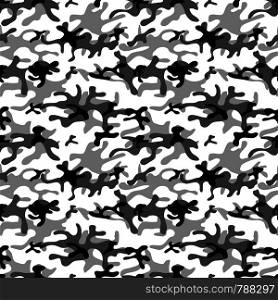 Seamless pattern. City camouflage. Vector illustration.