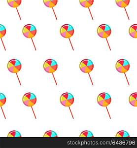 Seamless pattern. Colorful Lollipop. For printing on textiles, p. Seamless pattern. Colorful Lollipop. For printing on textiles, paper. For birthday gift packaging. Vector illustration.