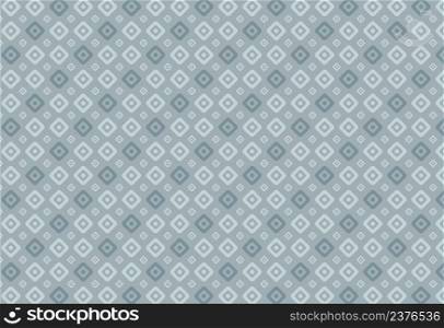 Seamless Pattern Created from Rounded Rhombuses - Abstract Decorative Illustration in Gray-blue Colors, Vector