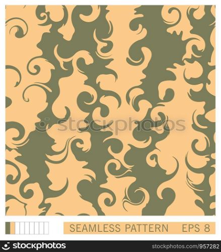 Seamless pattern design. Vector recurring texture. Freeform fluid shapes. Handmade. Abstract vector pattern.. Seamless pattern design. Freeform fluid shapes.