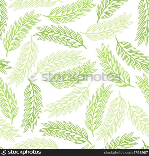 Seamless pattern design with stylized abstract leaves.