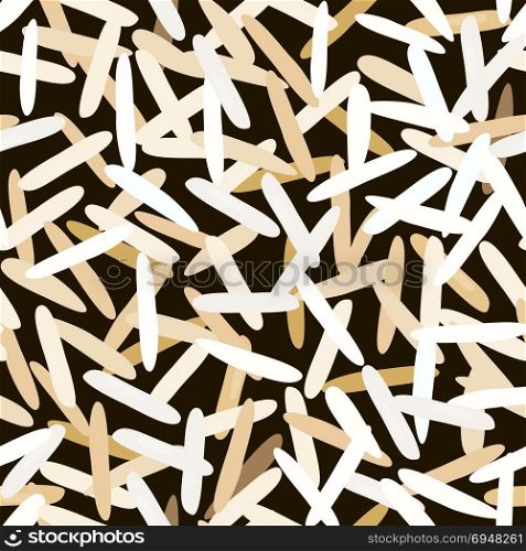 Seamless pattern different types of rice. Seamless pattern different types of rice Basmati, jasmine, long brown. Vector illustration EPS 10.