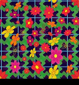 Seamless pattern flowers.